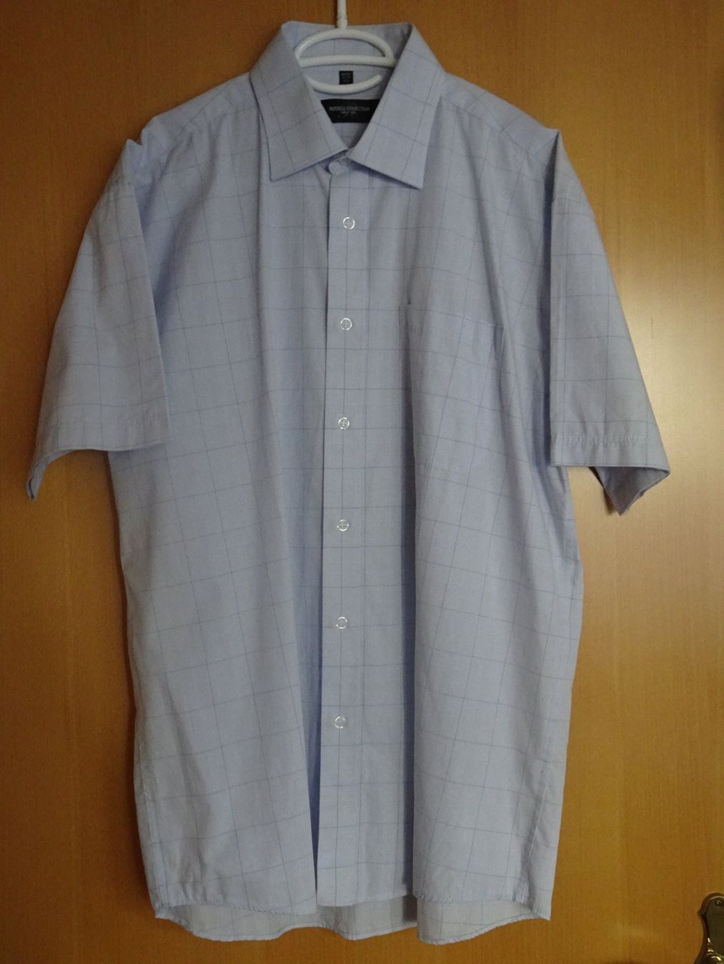 Hemden: Russell Collection Hemd, hellblau kariert, Grösse 41/42 – Gebraucht aus Winkel von rsuzh