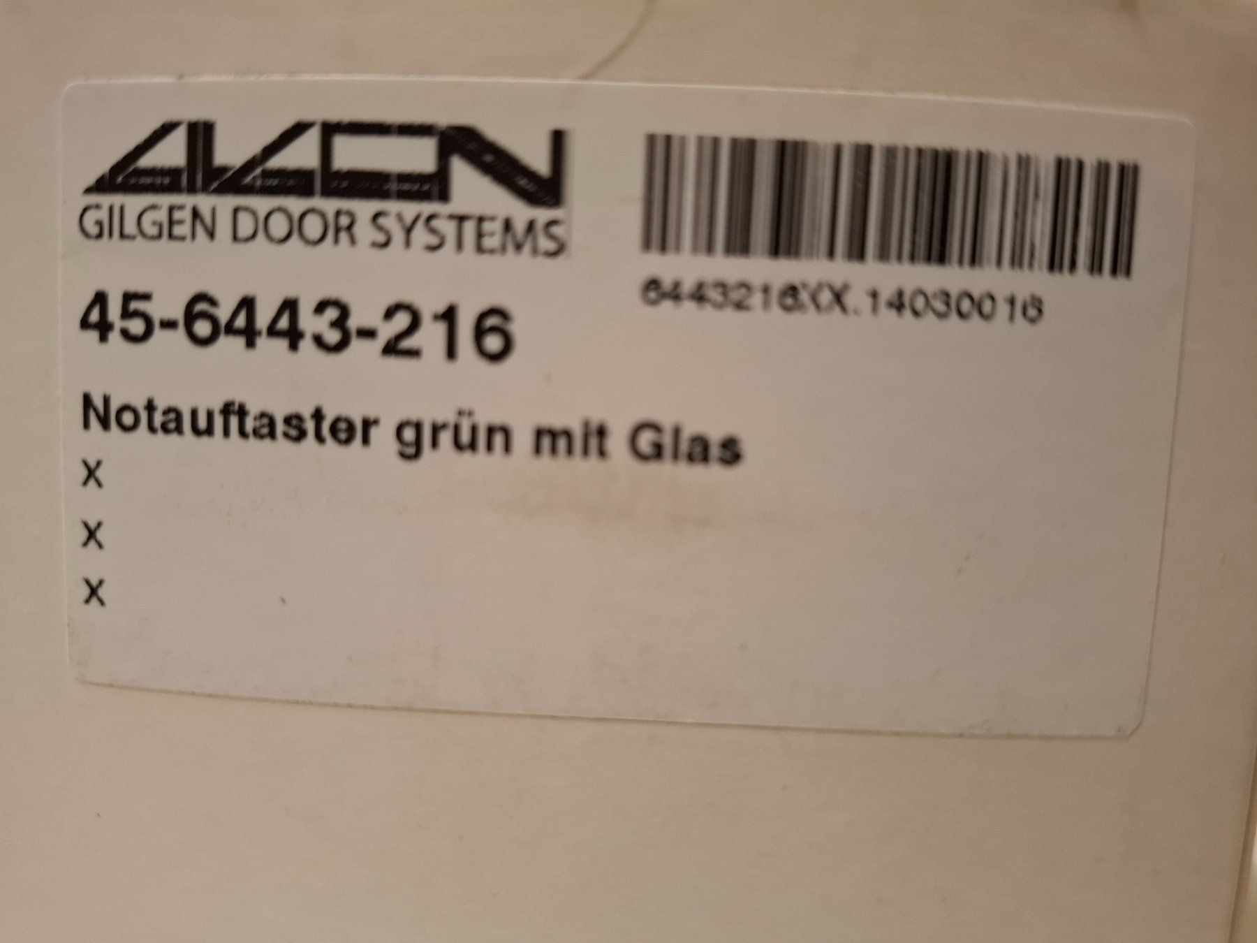Interruttori: Notauftaster Gilgen  grün mit Glas – Usato da Steg im Tösstal venduto da LARO14 2