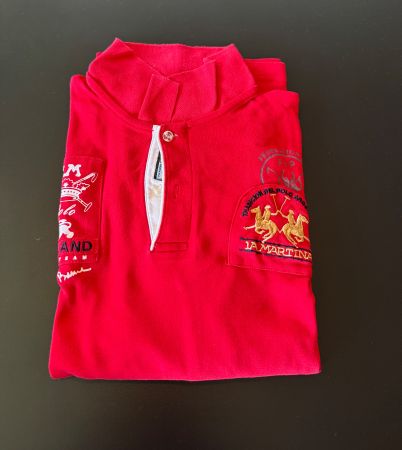 LA MARTINA, Polo-Shirt, langarm, rot, Grösse L