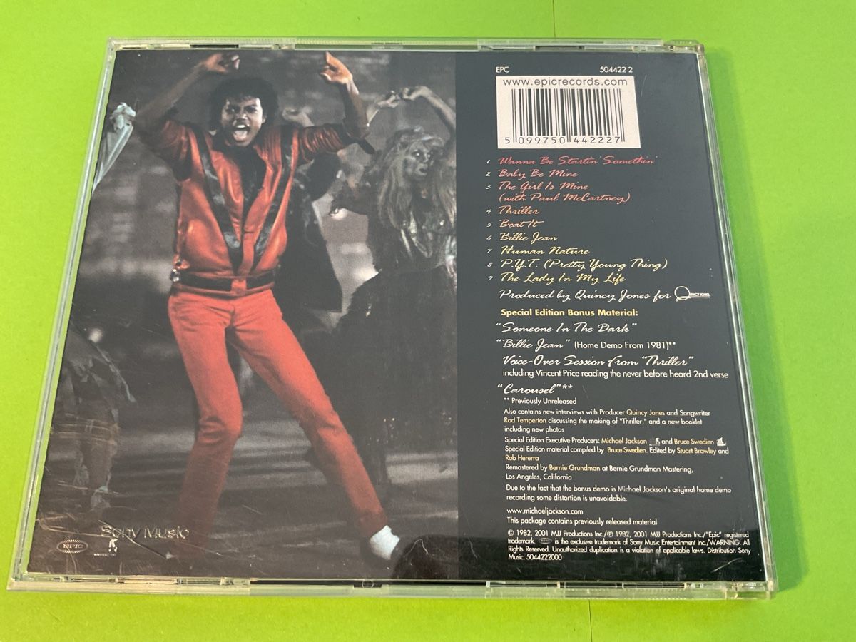 CD: Michael Jackson Thriller Special Edition CD – Usato da Steinach venduto da Quarkie 2