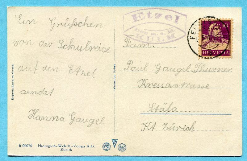 Cartes postales: Etzel - Kulm 1933 – D'occasion à Opfikon par Prophila 1