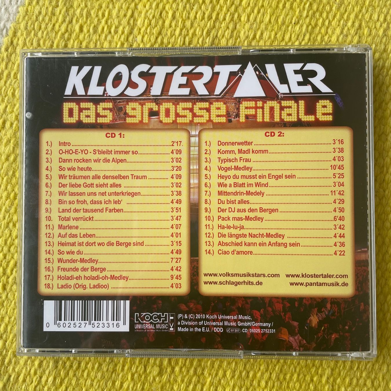 CD: DIE KLOSTERTALER-2CD DAS GROSSE FINALE – Usato da Rorschacherberg venduto da CD-Roli 1