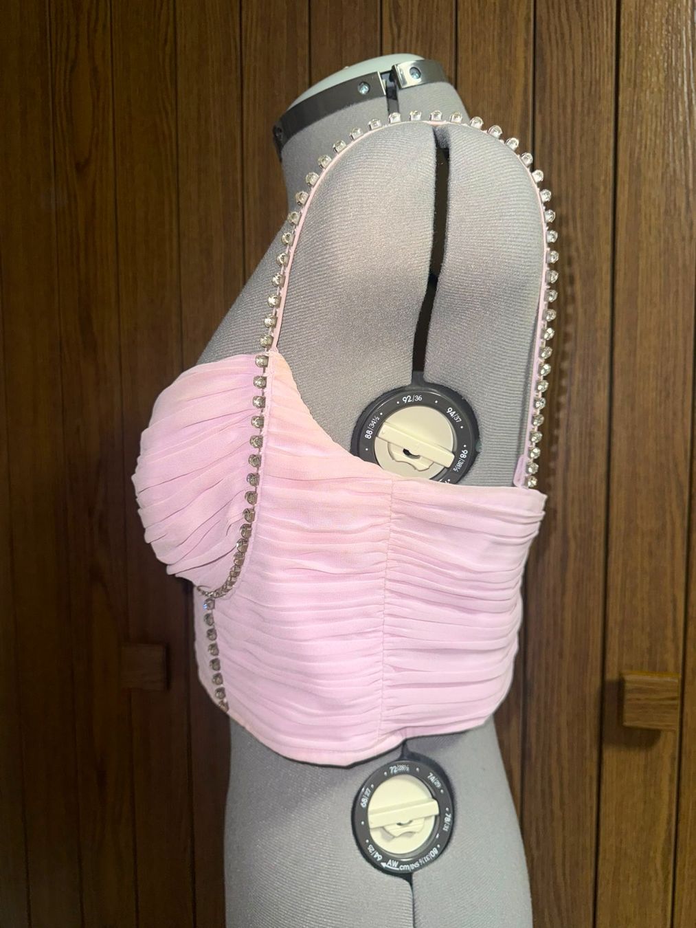 Self-Portrait Tops: Self-Portrait Crystal Embellished Bustier Pink – D'occasion à Schattdorf par Remligand 1
