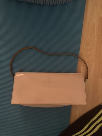 Handtasche Maison Mollerus rosa Lackoptik guter Zustand