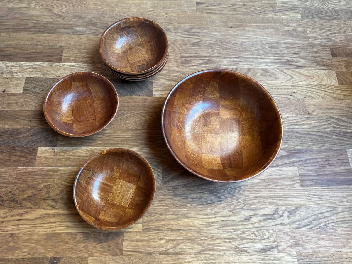 Schalen: Set Ciotole Legno Intrecciato 6+1 Pezzi – Gebraucht aus Glis von dor_b2nc 1
