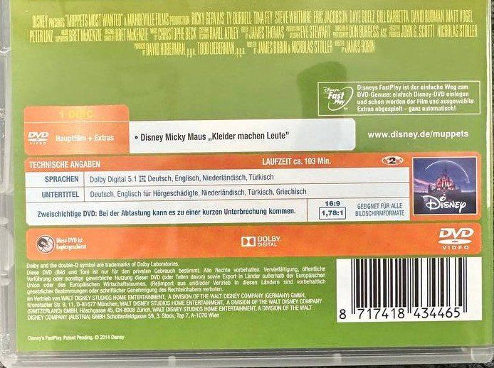 Alle DVDs: Muppets Most Wanted & Kermit der Frosch – Gebraucht aus Beringen von Mantafisch1 2