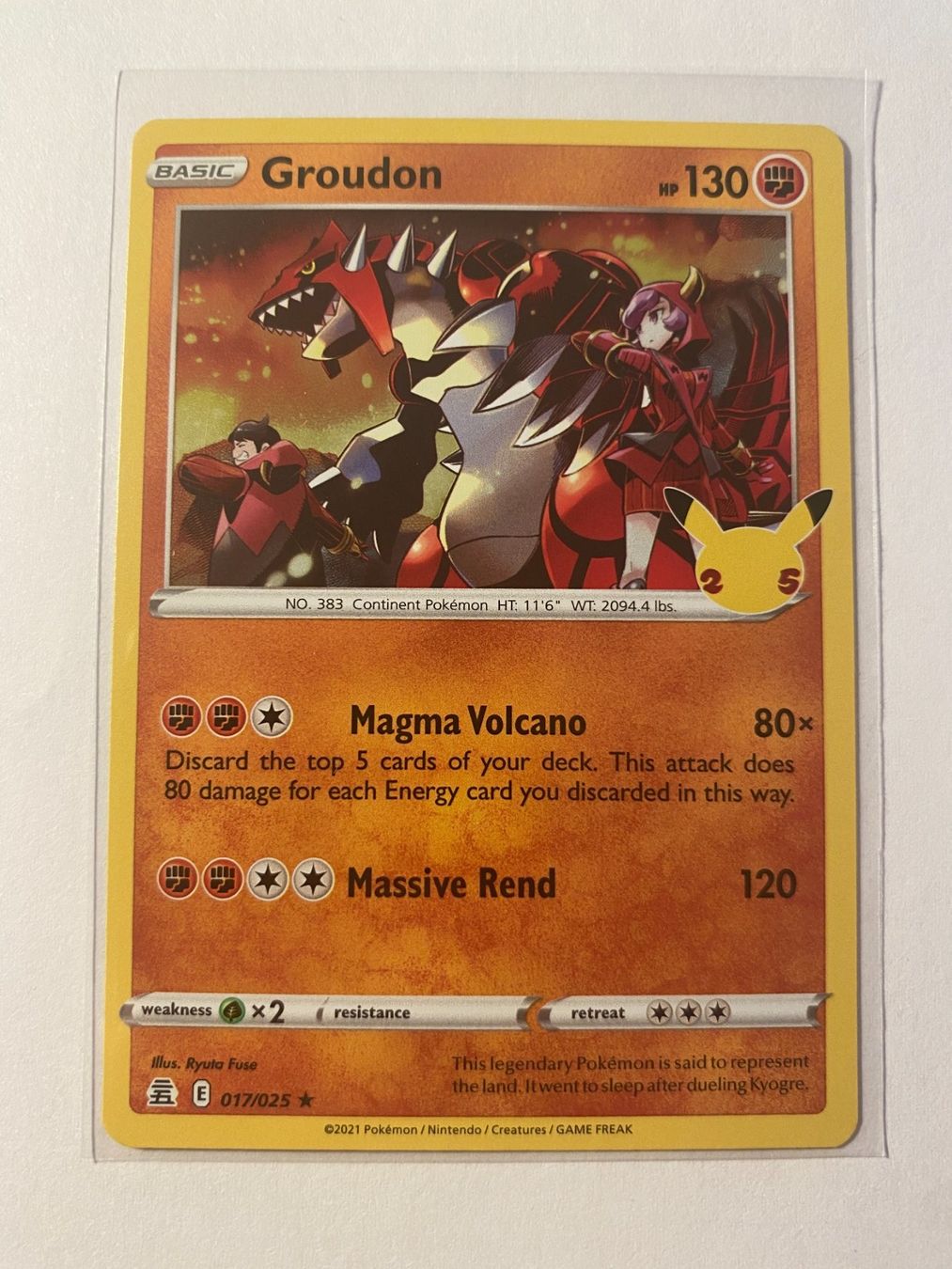 Pokémon Carte collezionabili: Pokemon Groudon 017/025 Celebrations EN – Nuovo (secondo la descrizione) da Weingarten-Kalthäusern venduto da McGmavlo