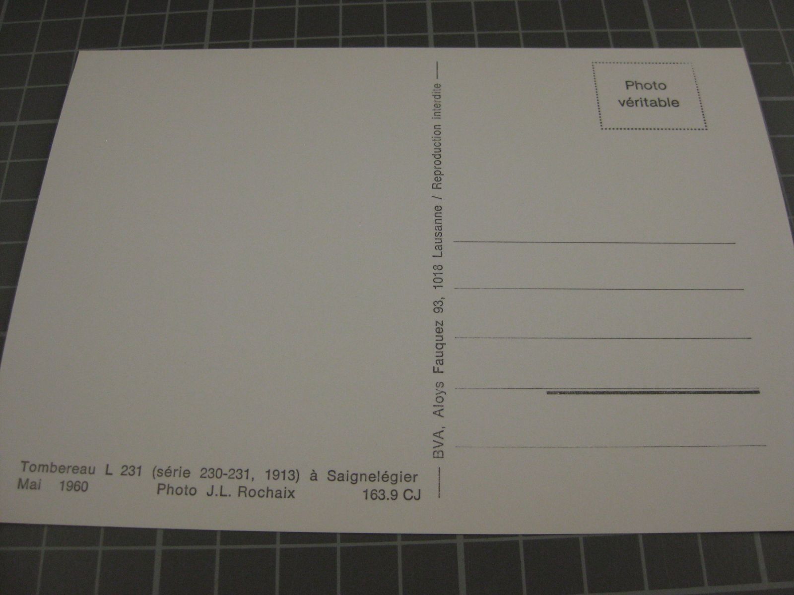 Cartoline postali: AK Saignelégier Güterwagen – Usato da Malters venduto da Marosko 1