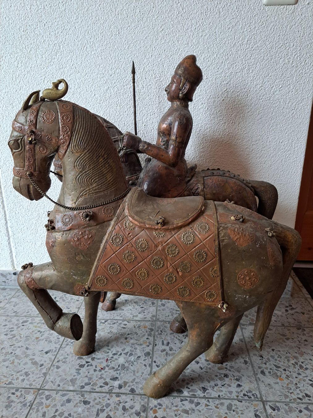 Sculture & Statue: Pferd mit Reiter, indisch – Usato da Willisau venduto da afb123 7