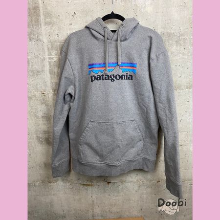 Sweat Hoodie Patagonia P-6 Logo gris – Taille L