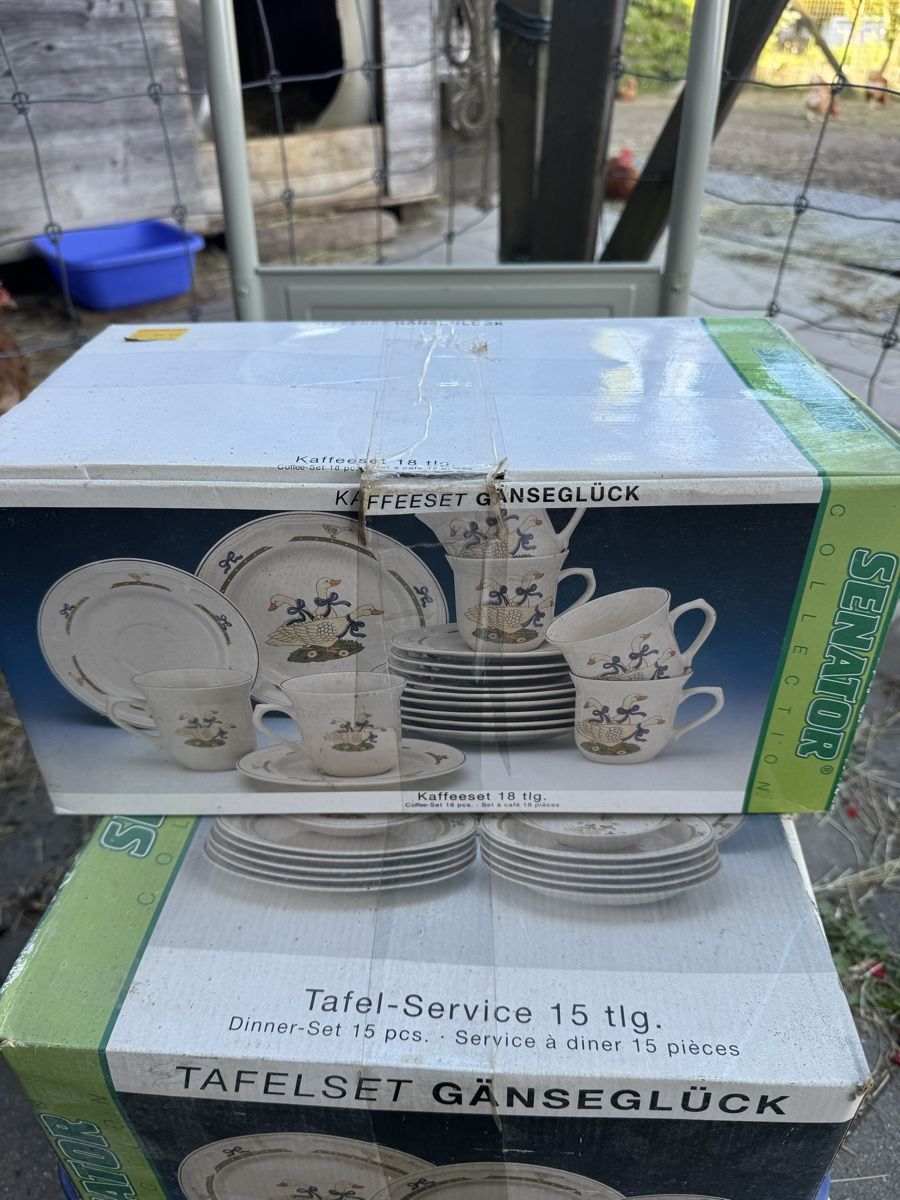 Set di piatti: Tafel- und Kaffeeset Gänseglück – Nuovo (secondo la descrizione) da Windlach venduto da Manija 2
