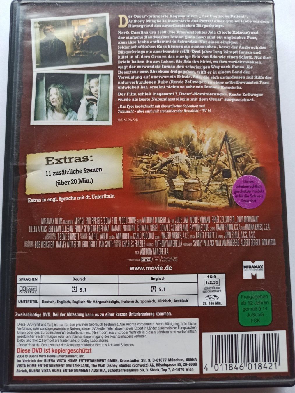Tutti i DVDs: Unterwegs nach Cold Mountain – Usato da Dübendorf venduto da kb86_MOVIE 1