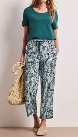 Street One Snake Print Wide Leg Hose M
