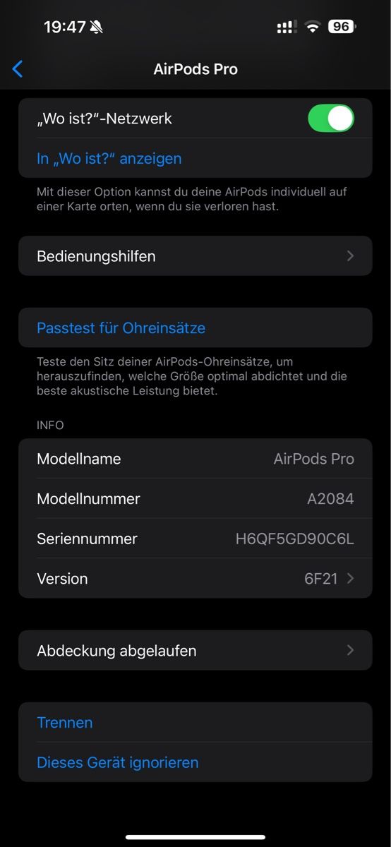 Apple Kopfhörer: AirPods Pro 1 Gen. – Gebraucht aus Ostermundigen von DKT 8