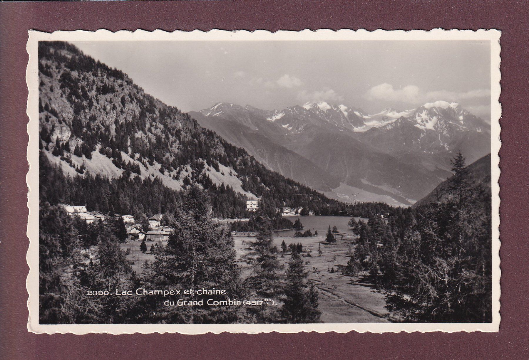 Ansichtskarten: LAC CHAMPEX - Grand Combin – Gebraucht aus Pully von nicecards