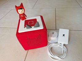 Toniebox starterset rot mit Figur und Ladestation
