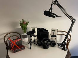 Komplettes Podcast-Set (Shure Mikrofone)  wie neu
