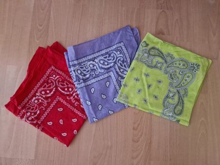 3 Bandanas Set Paisley Muster