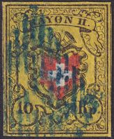 16II (Rayon II) T.15 A3-LO, K: 750.- Topstück, blaue Raute
