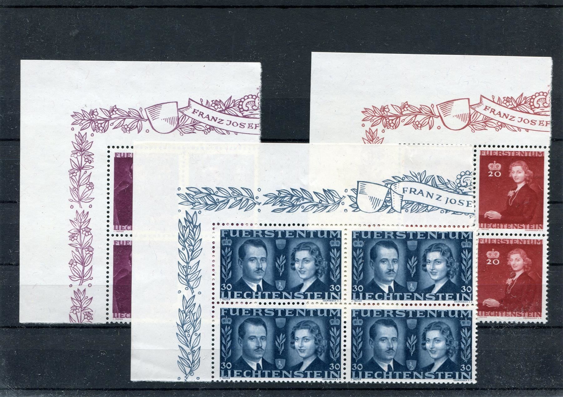 Tutti i francobolli: FL 1943 Nr. 175-7 im V'block postfrisch – Usato da Winterthur venduto da Kyoung