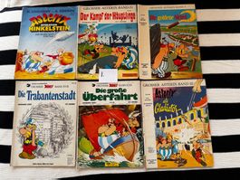 6 Asterix en allemand albums mous anciens lot no 1