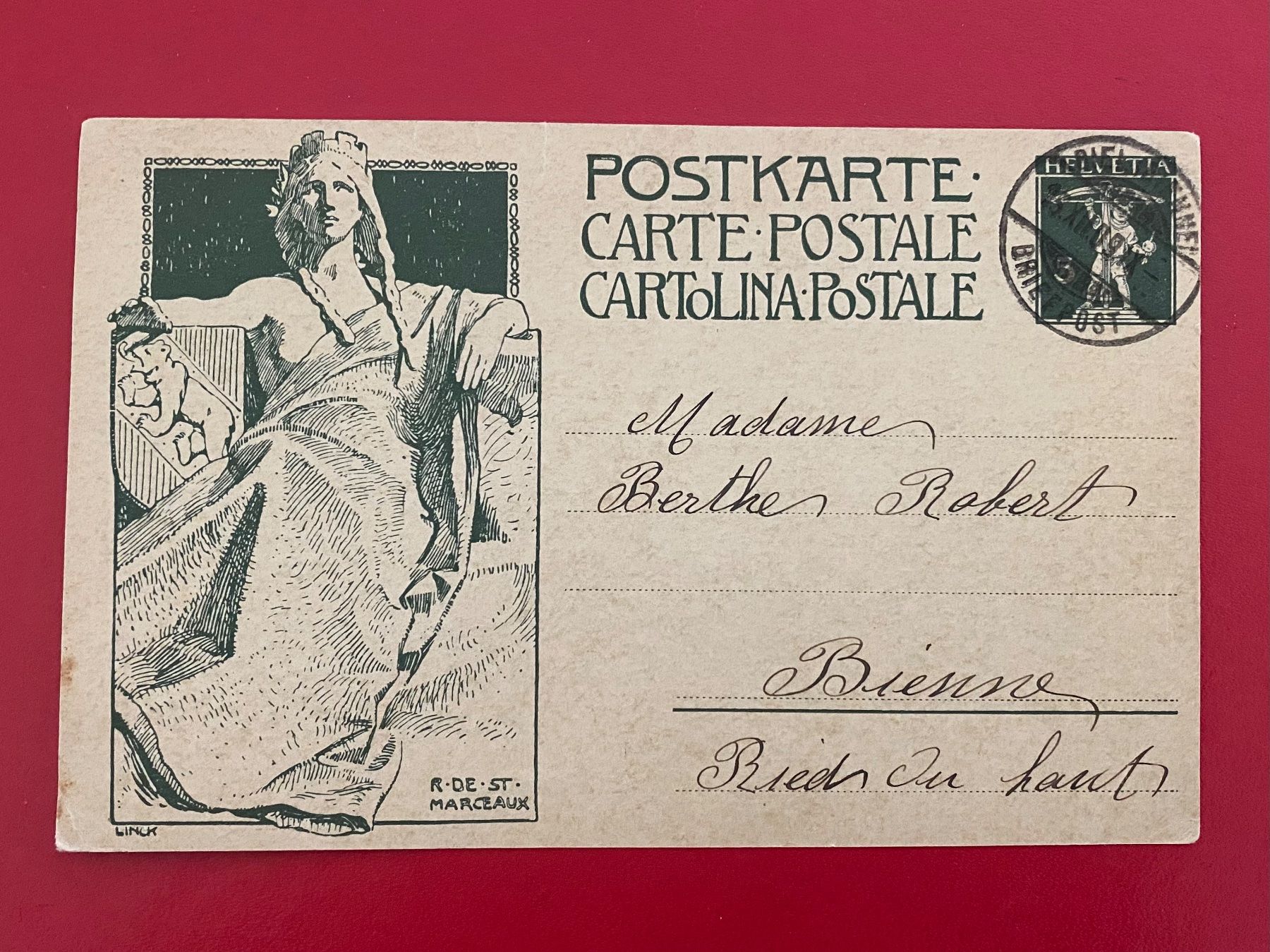 Ansichtskarten: Carte postale UPU -  1909 – Gebraucht aus Petit-Lancy von Solcarm