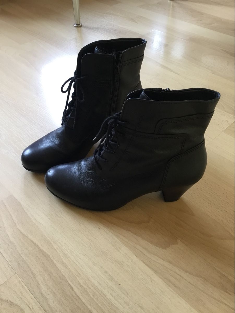 Gabor Damenschuhe: Schwarze Lederstiefeletten  Gabor Gr. 38.5 – Neu (gemäss Beschreibung) aus Murgenthal von Bred2