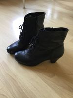 Schwarze Lederstiefeletten  Gabor Gr. 38.5