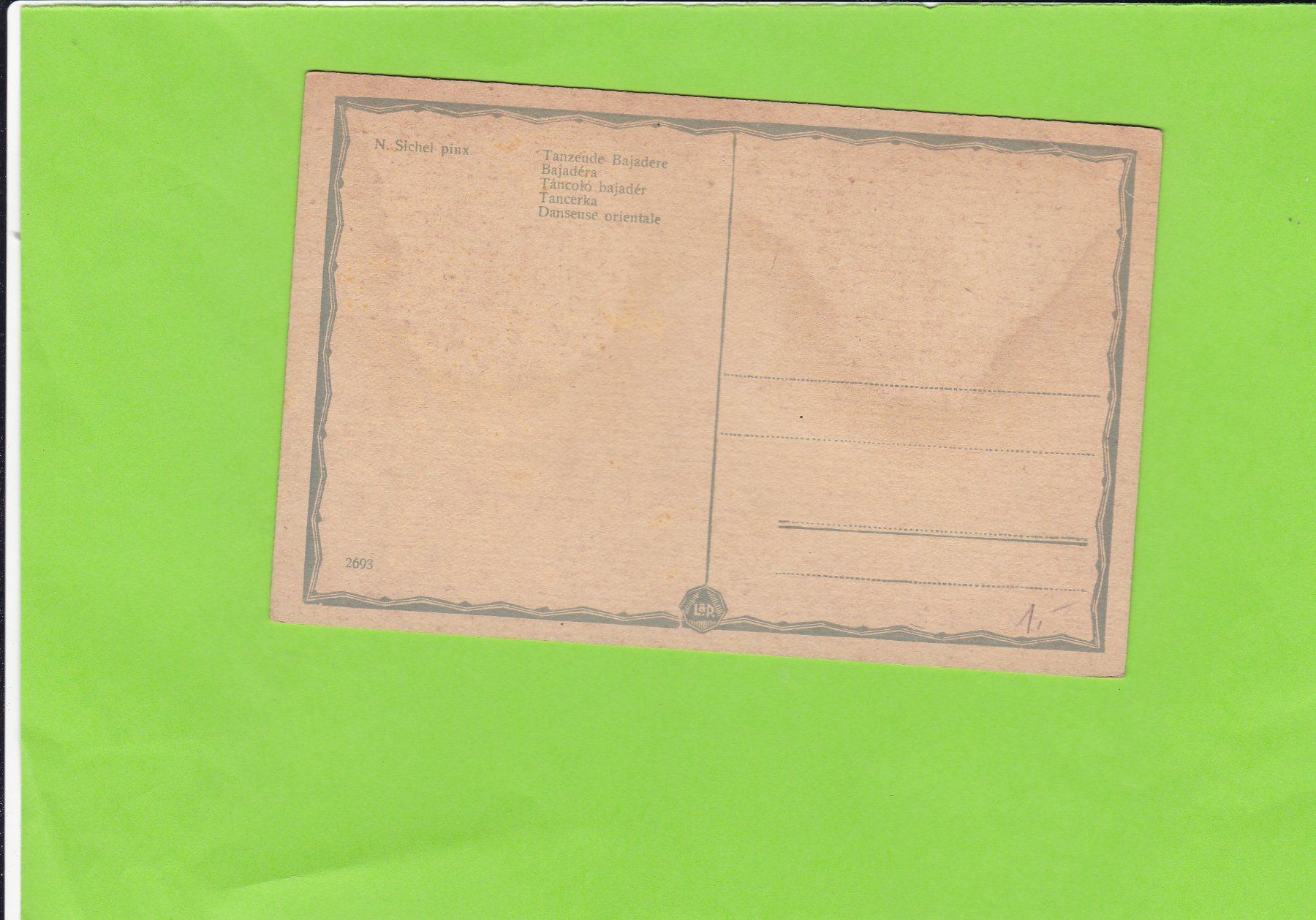 Cartoline postali: Tanzende Bajadere – Usato da St. Peterzell venduto da neckertal 1