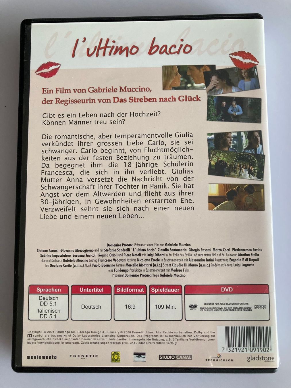 Alle DVDs: DVD L'ultimo bacio - Der letzte Kuss – Gebraucht aus Chur von Hermes421 1