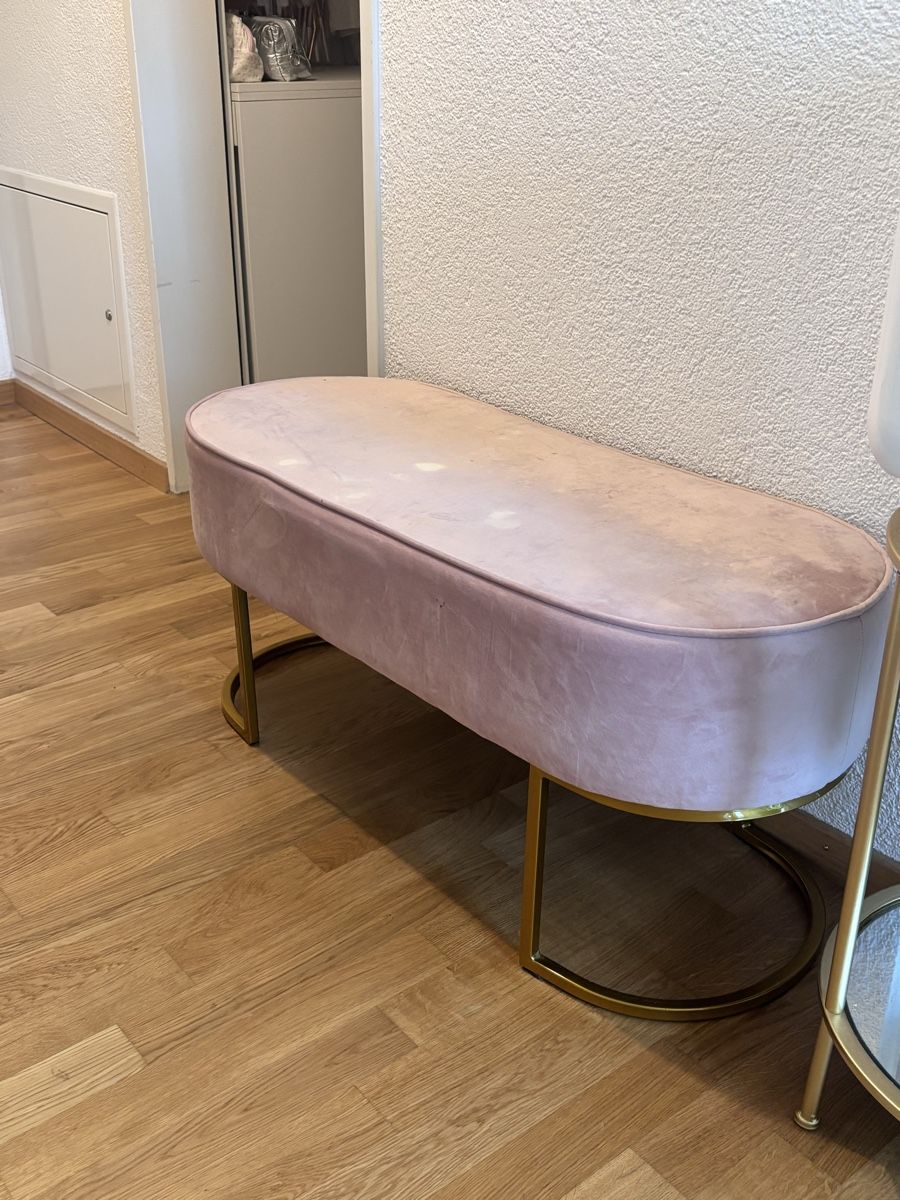 Hocker: Used Pink-Gold Ottoman  – Gebraucht aus Boll von stellabee 2