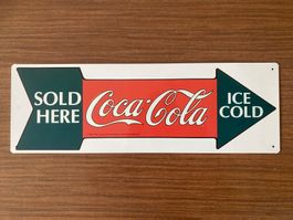 Original Vintage Coca-Cola Blechschild, Jahr 1997