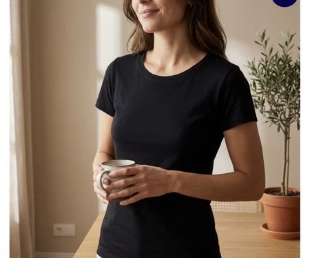 Schwarzes Damen T-Shirt, Grösse L, neu!