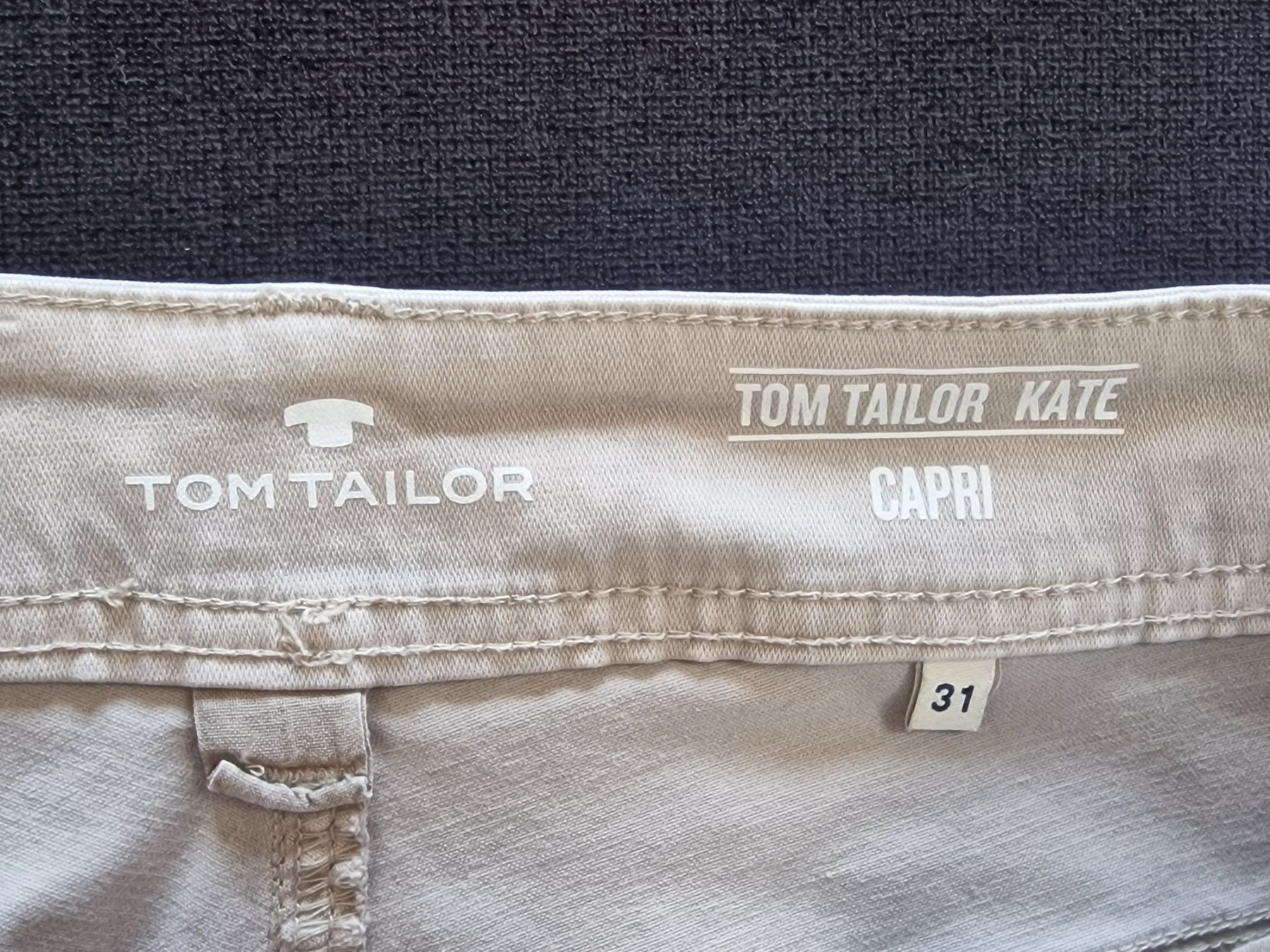 Tom Tailor Pantaloni: Damen Capri Hose beige Grösse 31 Tom Tailor – Usato da Falera venduto da Fudax 3