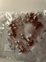 Haarkamm goldig mit Perlen und Steinen, neuwertig!
