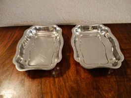 2x Vintage Chromstahl Schalen.