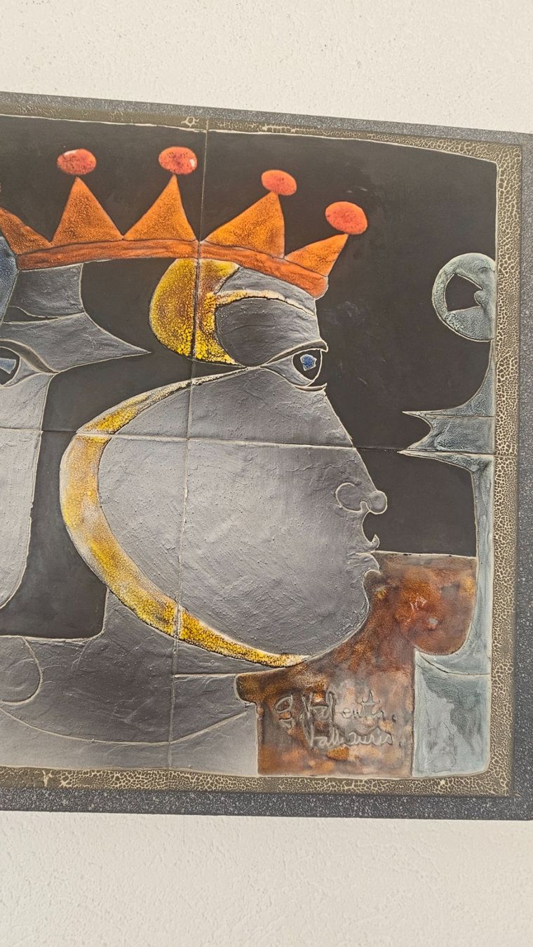 Dipinti: Panneau mural en céramique - Gilbert Valentin - Vallauris – Usato da Etoy venduto da angi020 2
