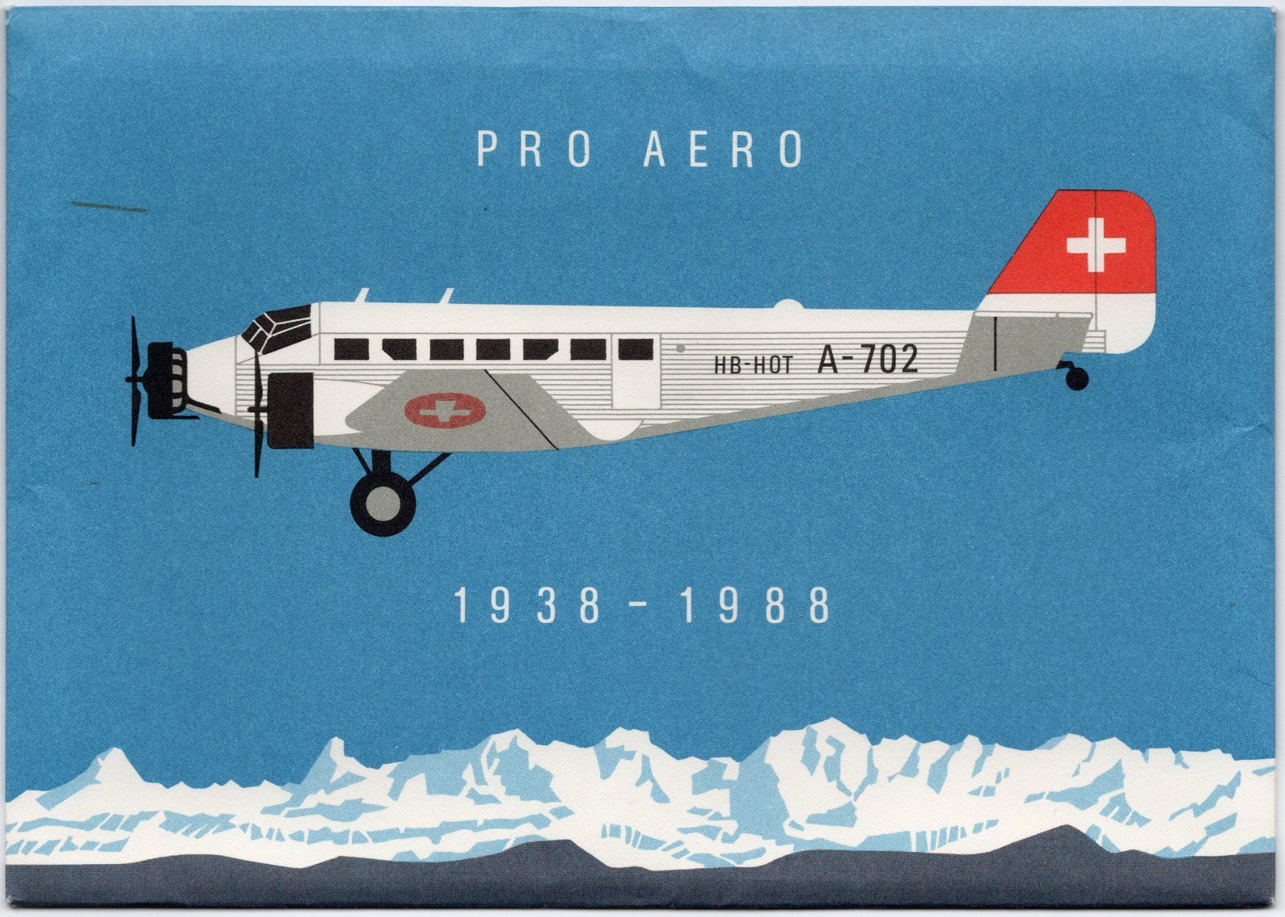 Tutti i francobolli: Pro Aero 1938-1988: 5 Sondercouverts – Nuovo e nell'imballaggio originale da Wittenwil venduto da Khunruedi 1