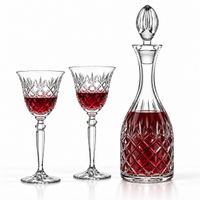 Weinkaraffe Kristall 1000ml Ananas-Muster transparent