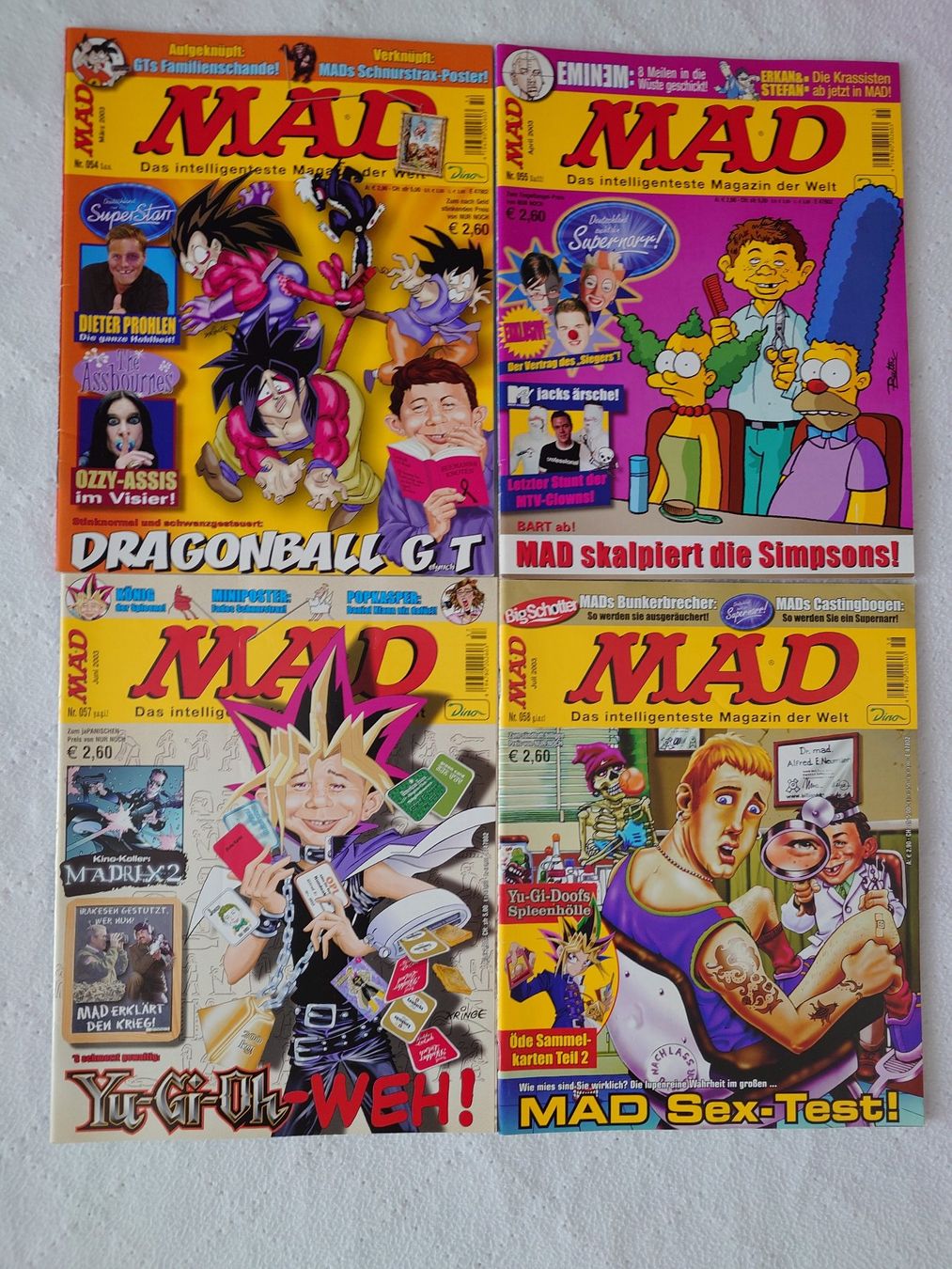 Comics: MAD Hefte Nr. 54, 55, 57 und 58 – Gebraucht aus Luzern von Vegeta3000