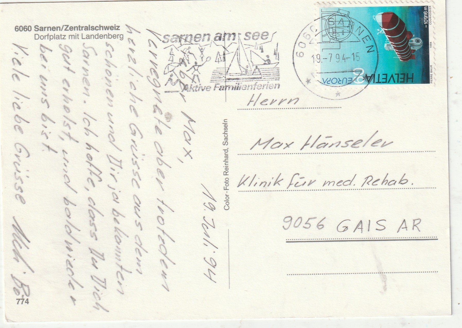 Cartoline postali: Sarnen Zentrum – Usato da Lumbrein venduto da made02 1