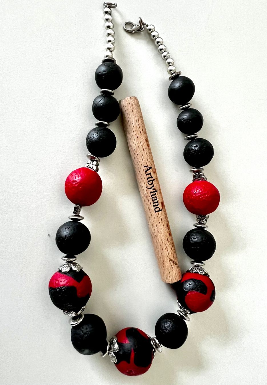 Colliers: Statement-Kette Lava & Designerperlen Handgefertigtes Unikat – D'occasion à Ruswil par artbyhand 3
