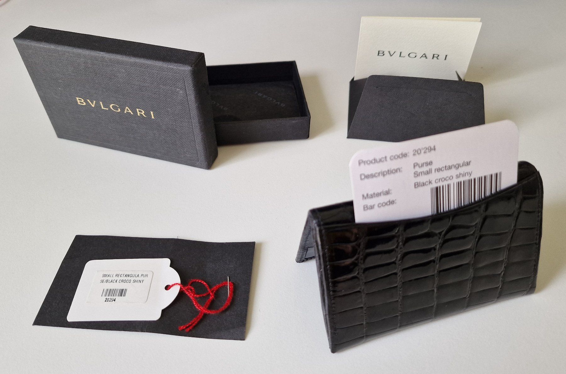 Bulgari Portamonete: Porte monnaie "Black croco Shiny" – Nuovo (secondo la descrizione) da Neuchâtel venduto da Looseboy 1