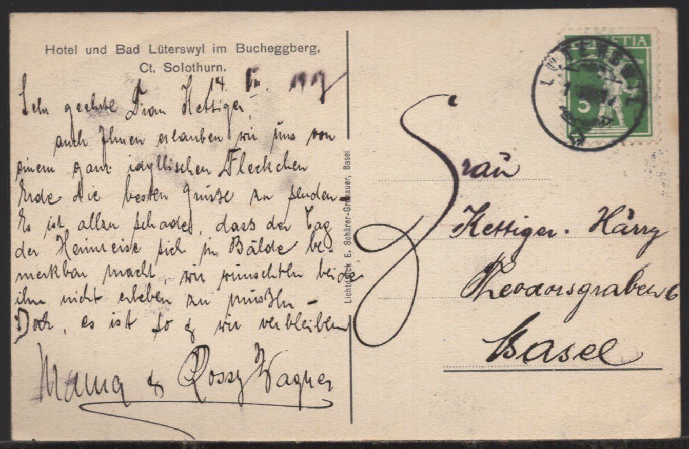 Cartoline postali: Lüterswyl   Waldpartie – Usato da Aarau venduto da kufi44 2