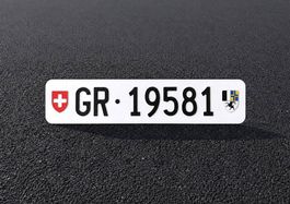 GR Autonummer/Kontrollschild