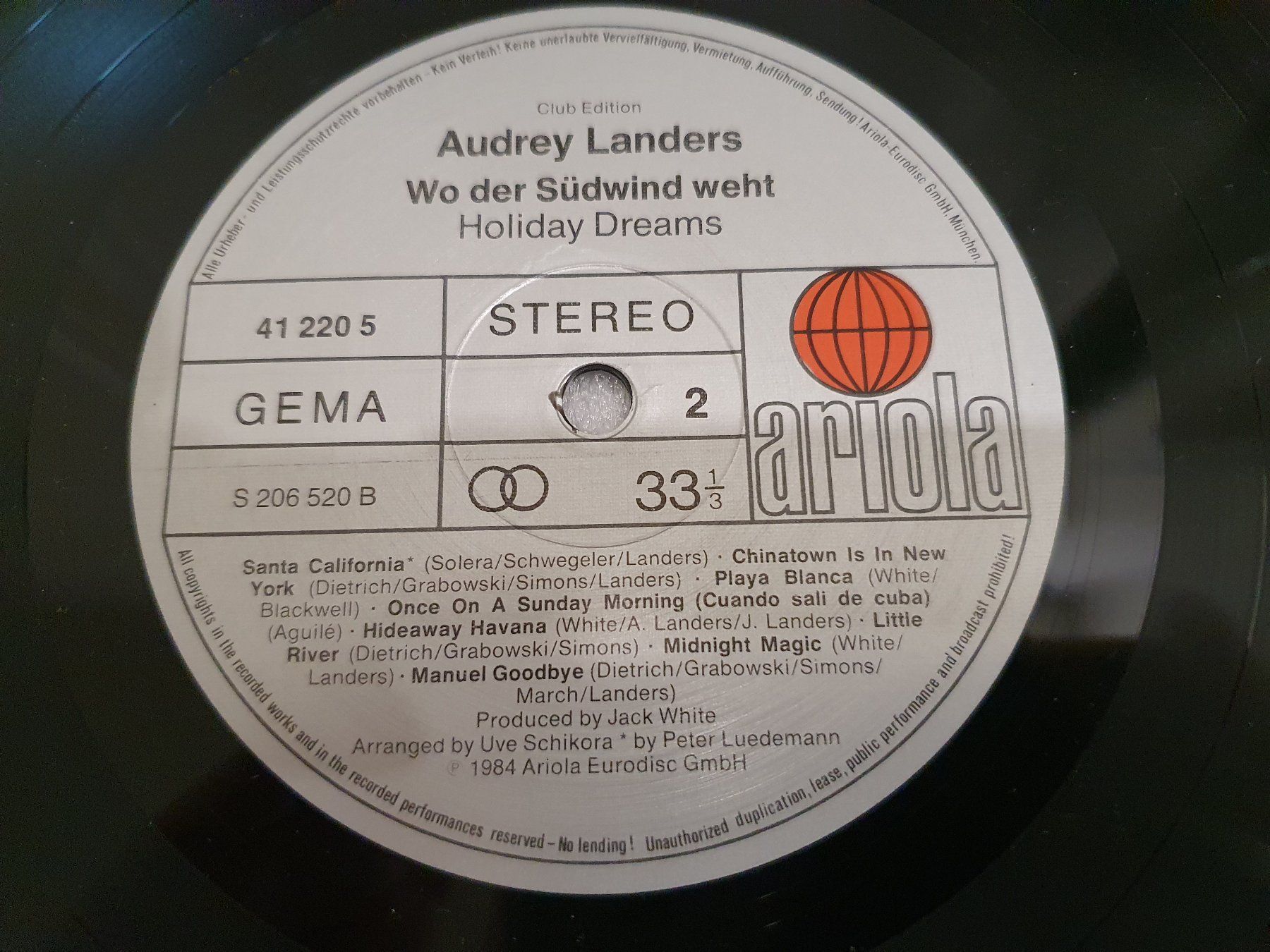 Schallplatten: Audrey Landers - Wo der Südwind weht – Gebraucht aus Uster von Vinyl-Leidenschaft 5