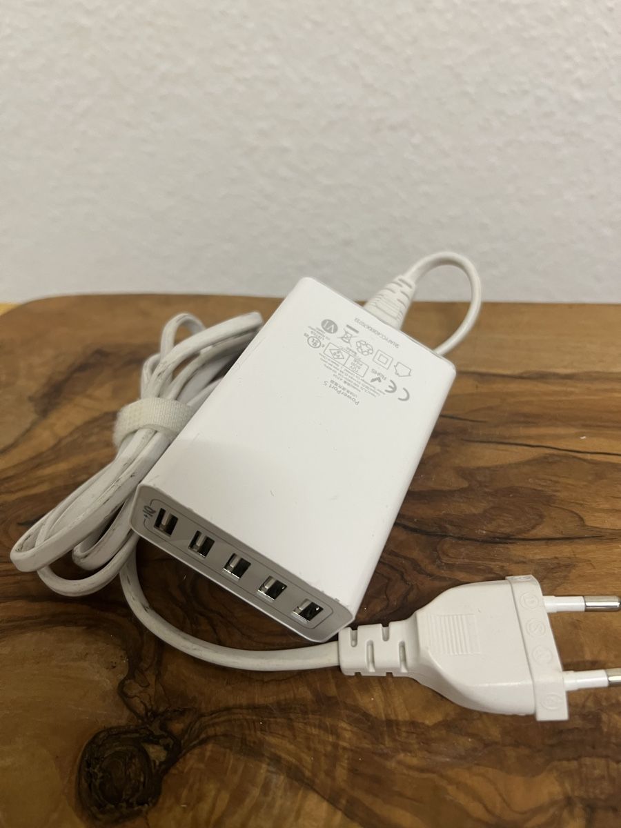 Chargements: Chargeur multiport USB ANKER blanc 5 ports – D'occasion à petit-lancy par Mak_zou 1