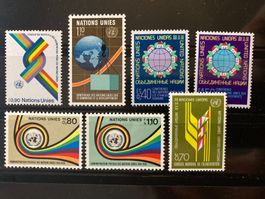 UNO Genf 1976 alle Briefmarken des Jahres postfrisch