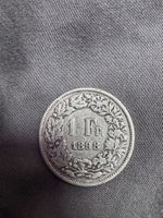 1 Fr. Helvetia 1898 Silber Münze guter Zustand