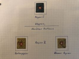 Sammlung 1850 mit 7 RAYONS und 12 STRUBEL